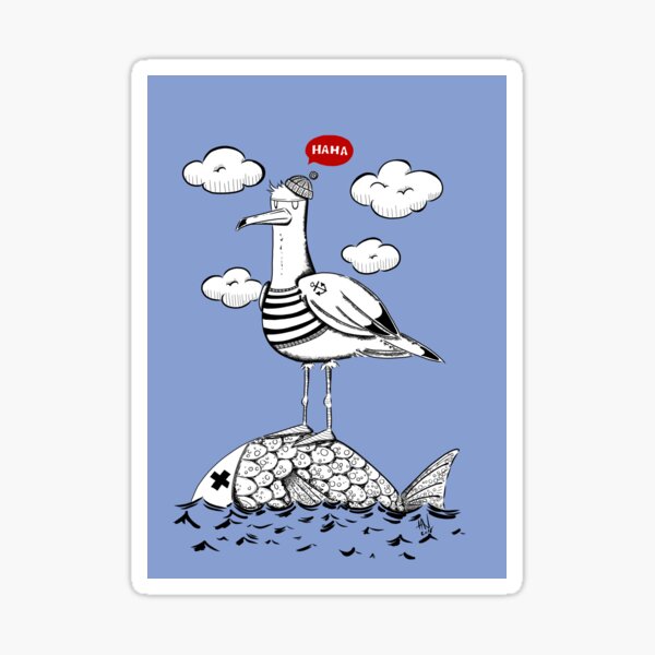 Laughter gull Sticker