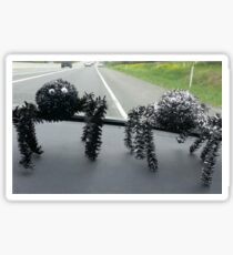 Two hitchhiking spiders Sticker