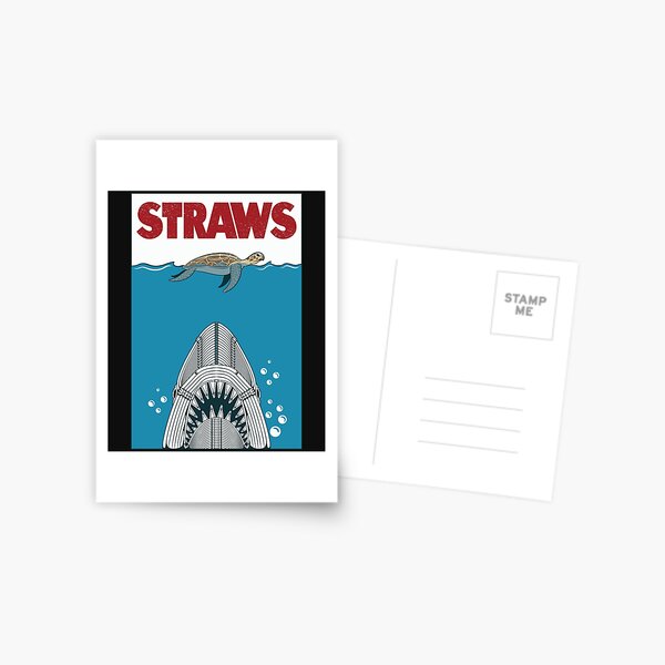 Turtle Straws Jaws Postcard for Sale by Cyanide & Sage