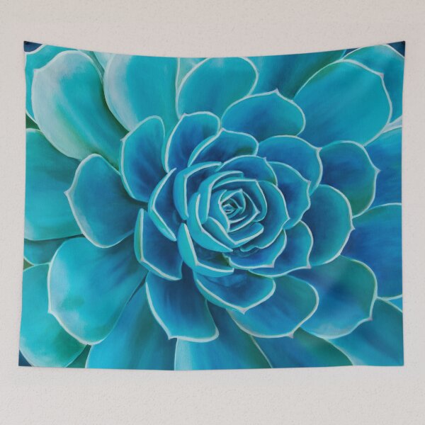 Aperçu de l'œuvre Blue Succulent créée et vendue par MichelleLynnArt.