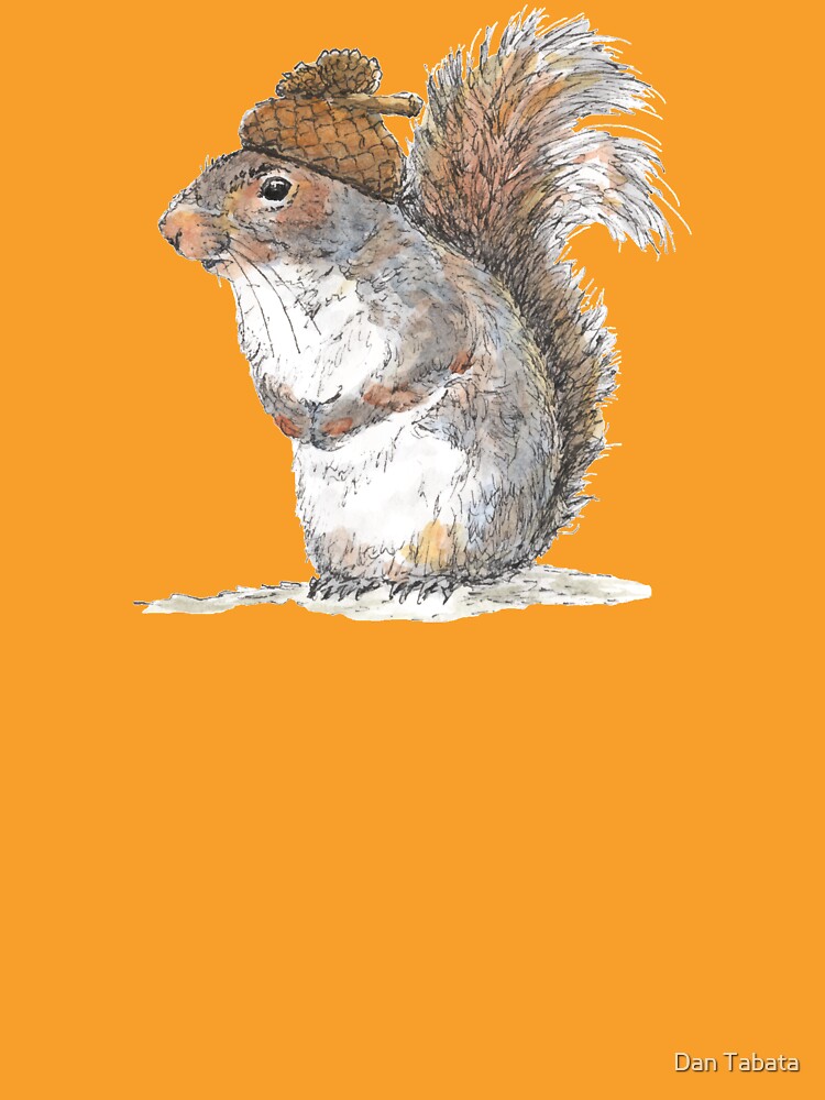 Squirrel with an Acorn Hat by dmtab