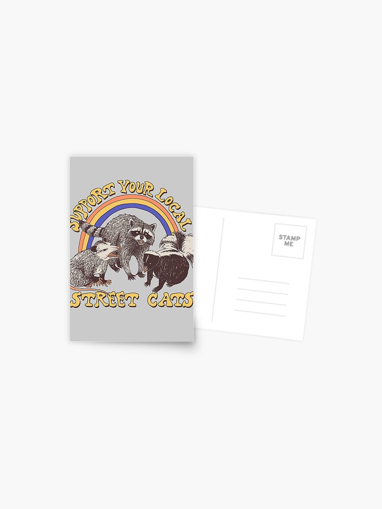 Thumbnail 1 of 2, Postcard, Street Cats designed and sold by Hillary White.
