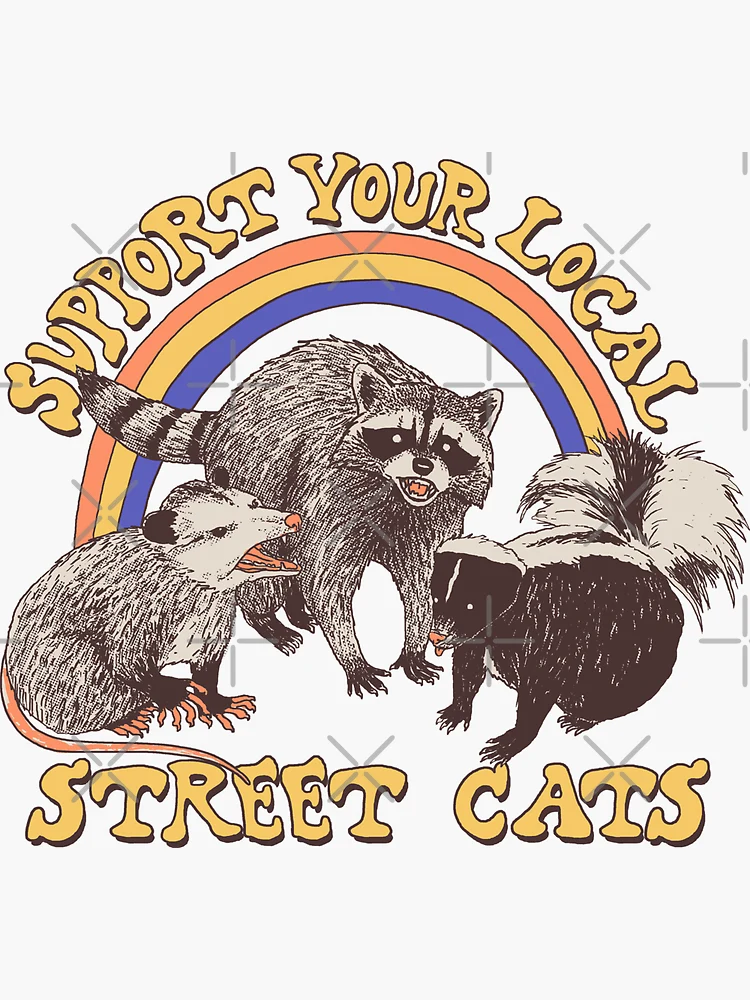 Adopt Me, Support Your Local Street Cat Sticker for Sale by