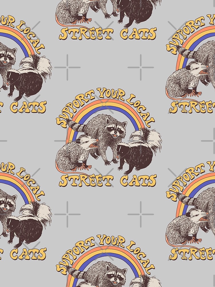 Aperçu 5 sur 5. T-shirt graphique avec l'œuvre Chats de rue créée et vendue par wytrab8.