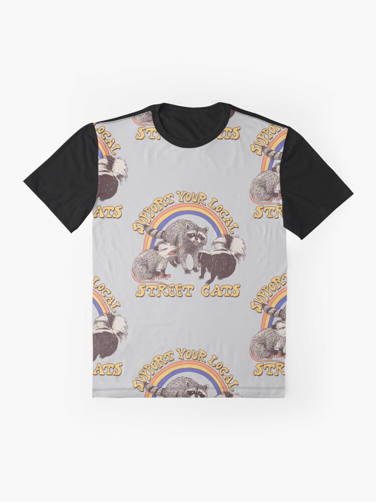 Aperçu 4 sur 5. T-shirt graphique avec l'œuvre Chats de rue créée et vendue par wytrab8.