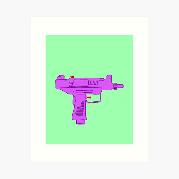 Purple Toy Revolver Art Print