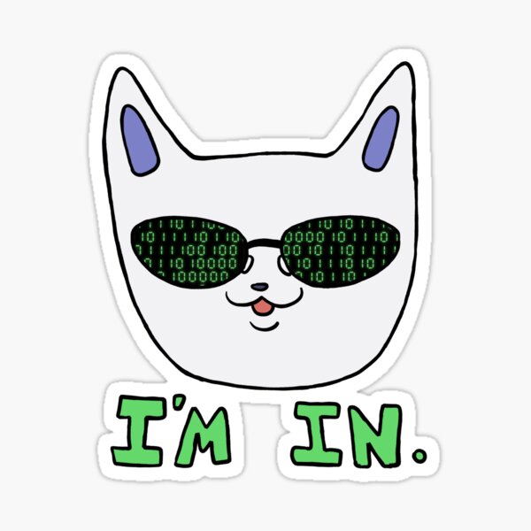 Hacker Cat Sticker