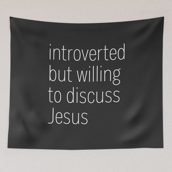 Item preview, Introverted But Willing To Discuss Jesus designed and sold by heroics.