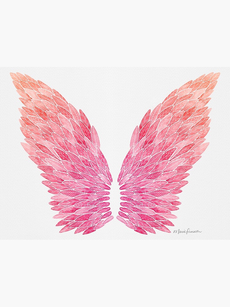 "Pink Angel Wings" Art Print for Sale by MarieFunseth Redbubble