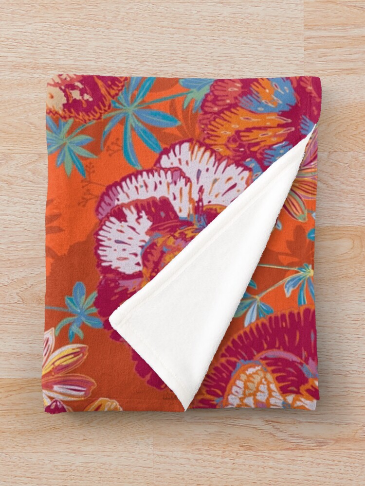 Alternate view of Carnation Carnival Throw Blanket