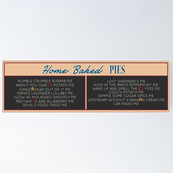 Item preview, Waitress Pie Menu designed and sold by Dlikar.