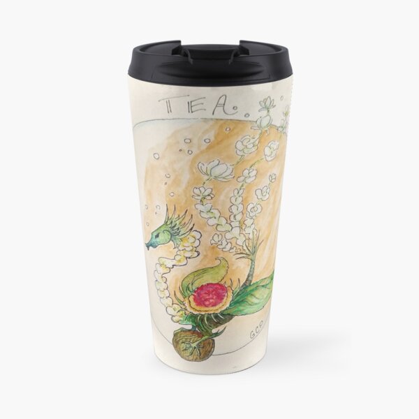 Blooming Green Tea Dragon Travel Mug