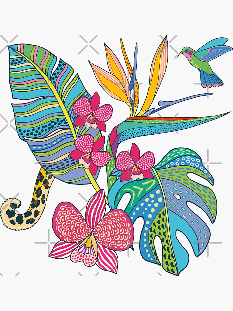 Bohemian Tropical Flowers by nadyanadya
