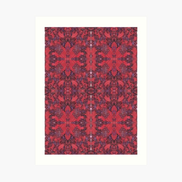 "bline odds" - oil pastels abstract digital mirrored pattern Art Print