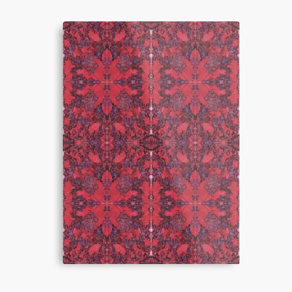 "bline odds" - oil pastels abstract digital mirrored pattern Metal Print