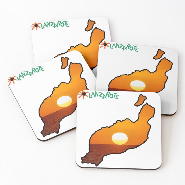 Item preview, Lanzarote sunset map designed and sold by iCimages.net.