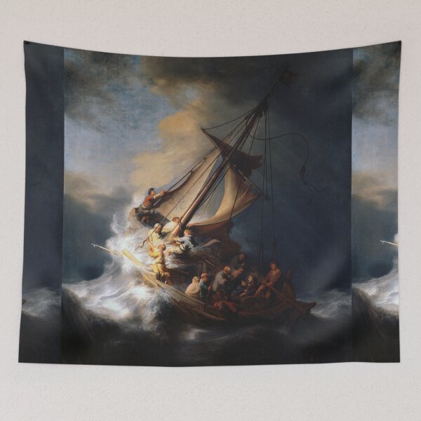 Item preview, Rembrandt Christ in the Storm on the Lake of Galilee designed and sold by Vintage Designs +.