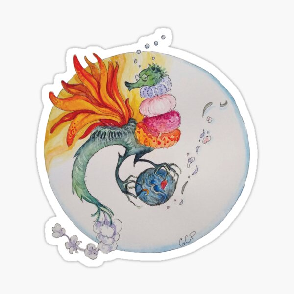 Blooming Tea Dragon - The Professor sticker Sticker