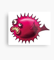 Grumpy Fish Metal Print