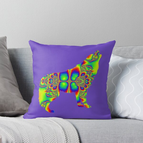 Item preview, Psychedelic Fractal Howling Wolf! designed and sold by ChaosEmporium.