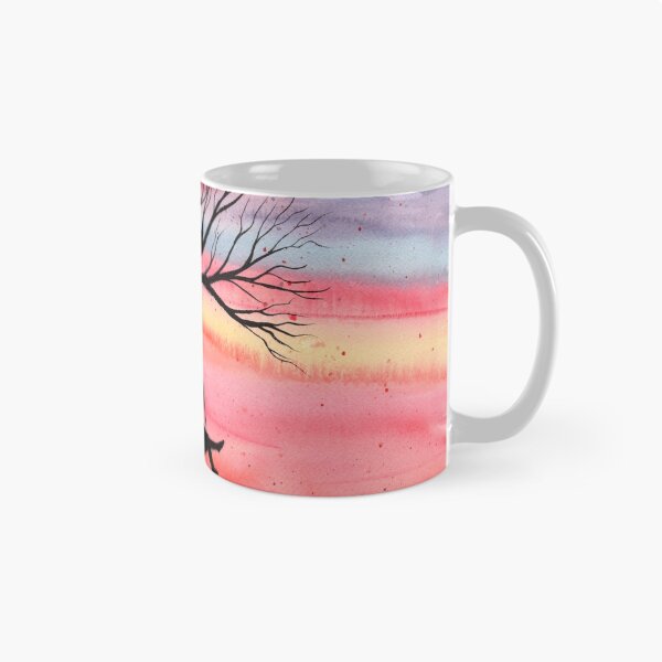 Item preview, Sunset Joy - Watercolor silhouette of girl on swing  designed and sold by klbailey.