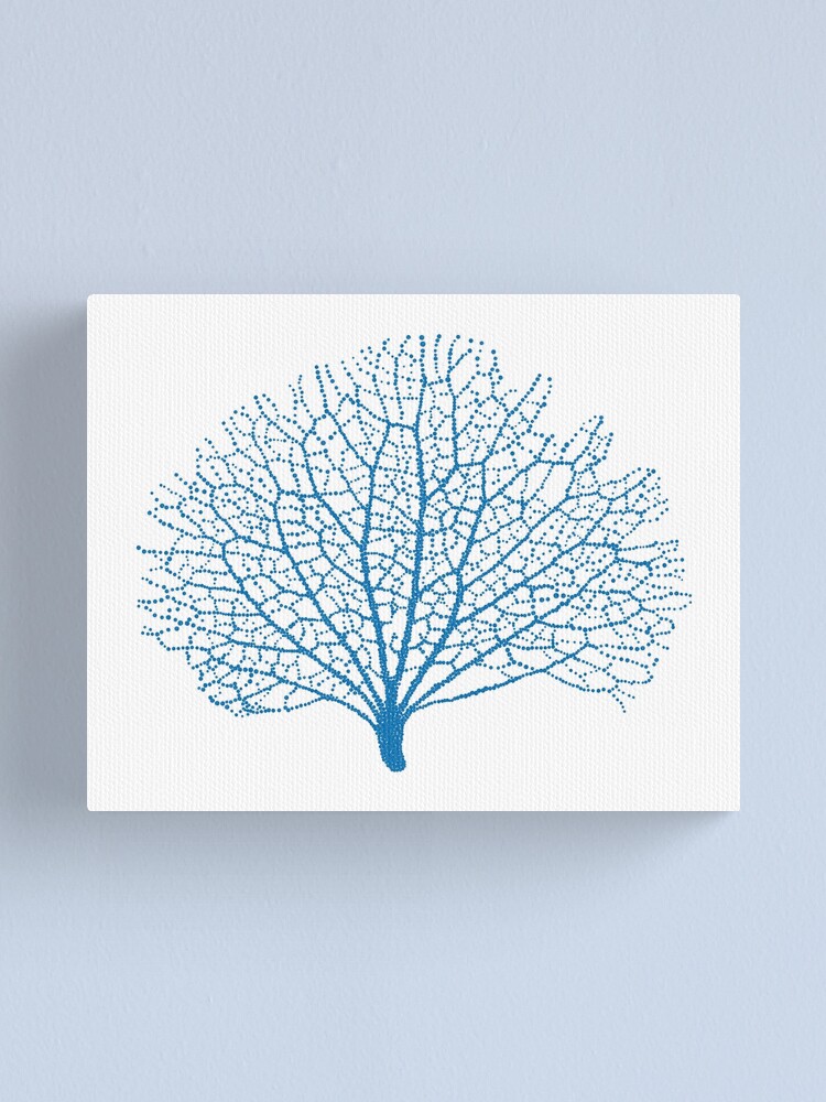 "blue sea fan coral silhouette" Canvas Print for Sale by beakraus