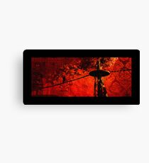 red brocade dreaming Canvas Print