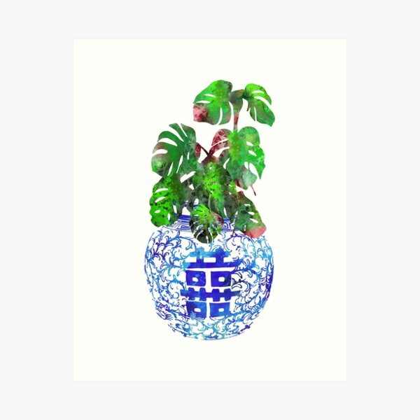 Item preview, Ming Vase, double happiness, ginger jar designed and sold by Rosaliartbook.