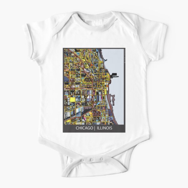 Chicago, IL Short Sleeve Baby One-Piece