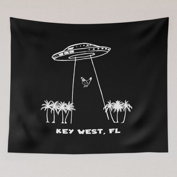 Item preview, Key West, FL Chicken Alien Abduction Palm Trees designed and sold by KoolMoDee.