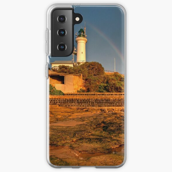 A Rainbow Over Point Lonsdale Lighthouse, Victoria Samsung Galaxy Soft Case