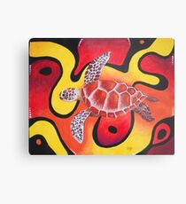 Red Turtle Teddie Metal Print