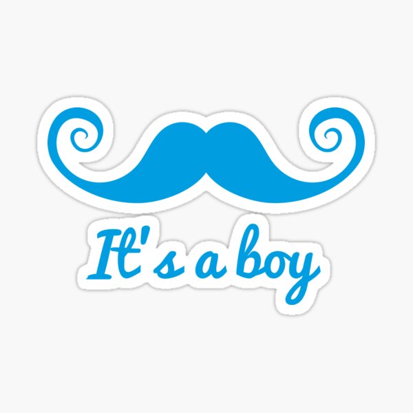 Item preview, it's a boy text with blue mustache for baby shower designed and sold by beakraus.