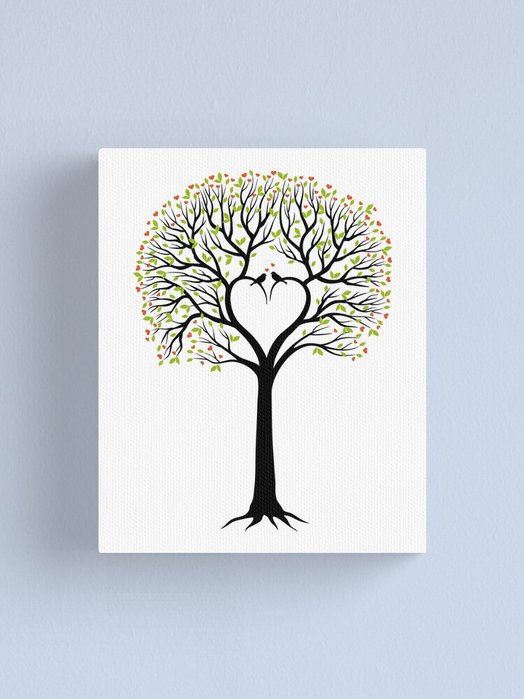 heart shaped tree drawing