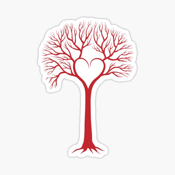 Item preview, red love tree with heart branches designed and sold by beakraus.