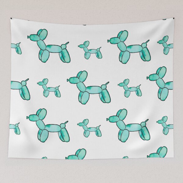 Item preview, Teal Watercolor Balloon Dogs, Large and Small designed and sold by KelseyLovelle.