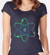 Wissenschaft ATOM-Symbol Tailliertes Rundhals-Shirt