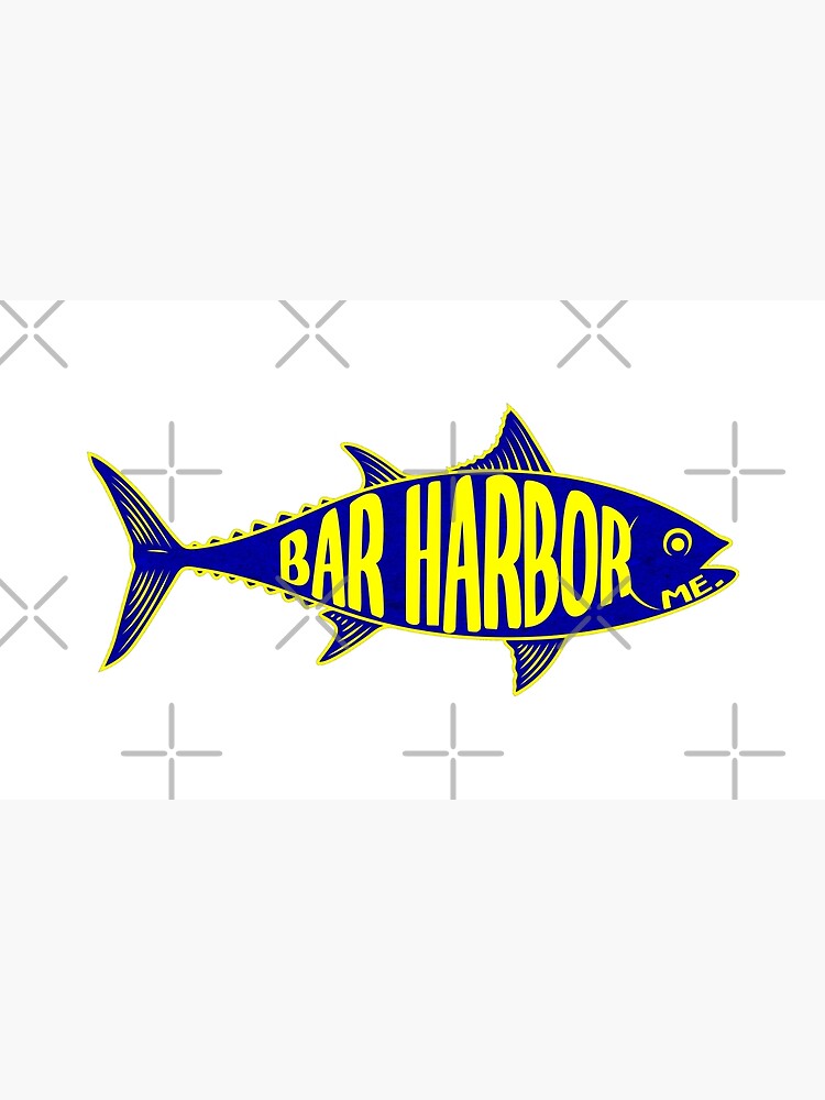 "Bar Harbor Maine Fishing Tuna Fish" Poster by TravelTime Redbubble