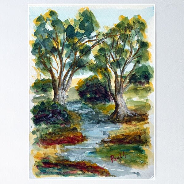 Small,gift, idea, original,art, watercolour,painting, British, outlet artist, Trees, Lynn Ede. Landscape, art. Watercolour, picture, paper, paint,