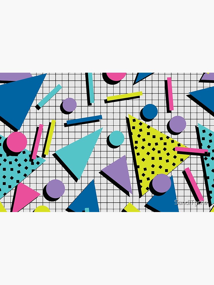 Totally Tubular! Retro 80s Memphis Style Inspired Geometric Print | Laptop  Skin