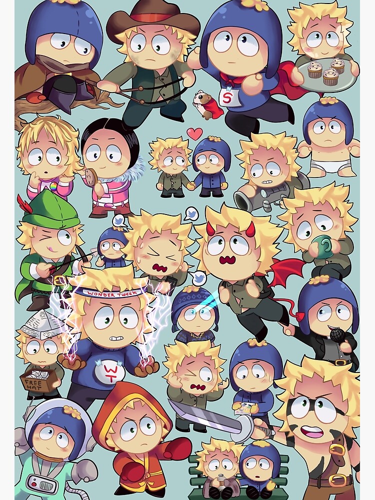 South Park- Tweek x Craig collage Postcard for Sale by midnight