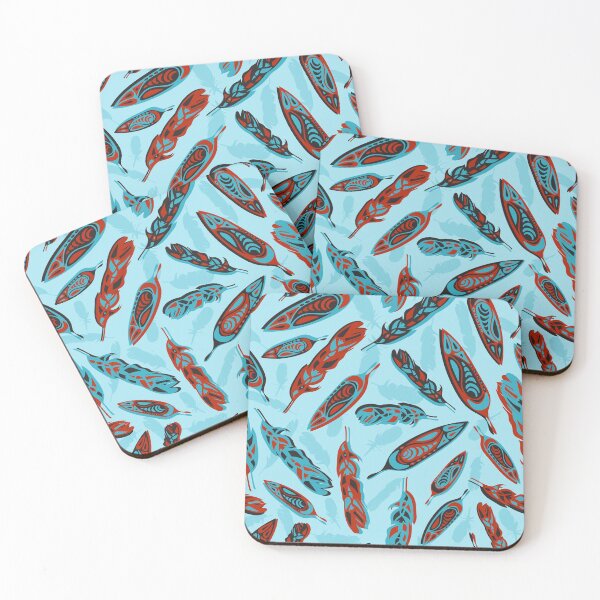Item preview, Tlingit Feathers - Blue designed and sold by cleolovescolor.