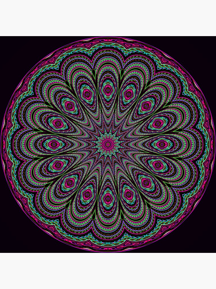 Thumbnail 3 of 3, Sticker, Glowing Peacock Feathers ~ Green designed and sold by Vk91.