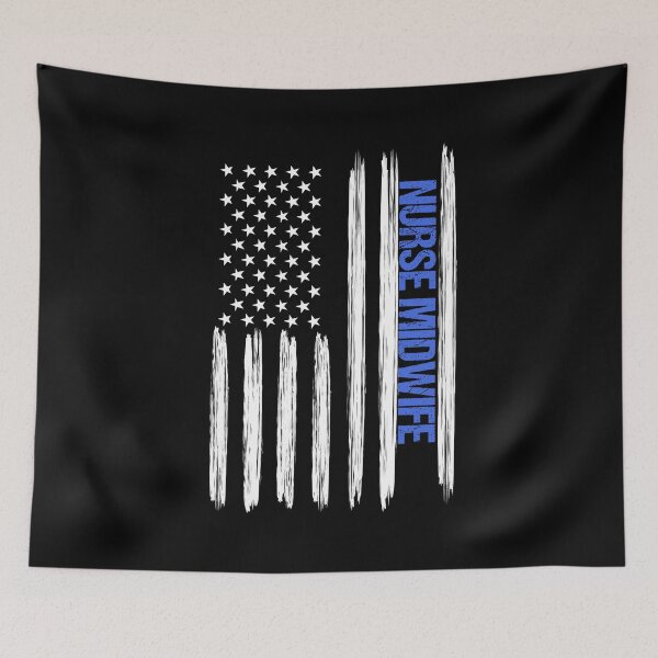 Item preview, Nurse Midwife Distressed American Flag designed and sold by LarkDesigns.