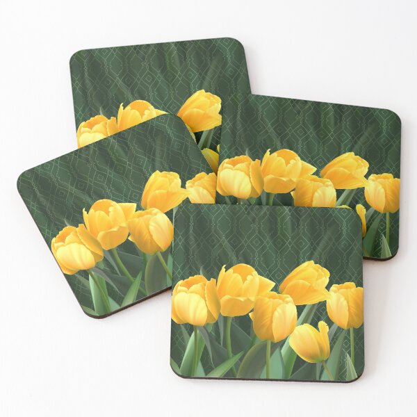 Item preview, Yellow Tulips with Pattern designed and sold by Nartissima.