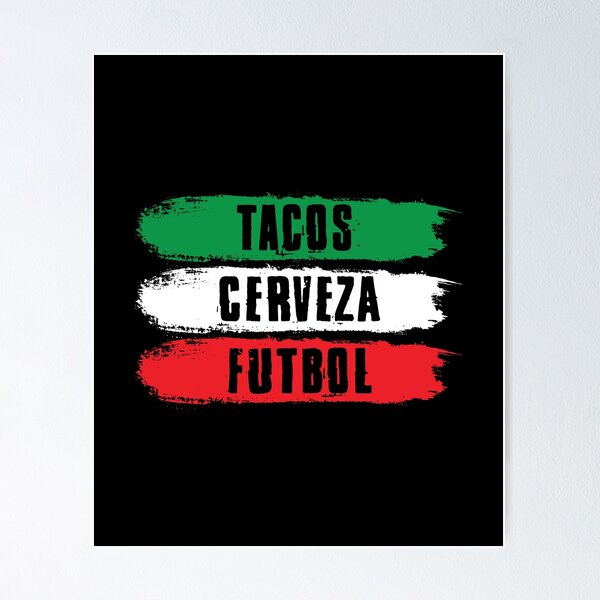 Artikelvorschau, Tacos Cerveza Futbol Fußballbiere & mexikanisches Essen entworfen und verkauft von perfectpresents.