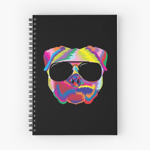 Item preview, Psychedelic Pug Dog Face with Sunglasses designed and sold by phoxydesign.