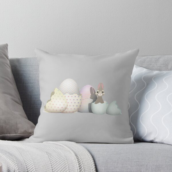 Item preview, Kawaii Easter Bunny hatching from colored Easter Eggs (G) designed and sold by talgursmusthave.