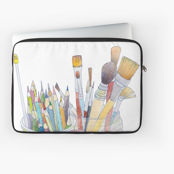 Art Tools: pencils and brushes Laptop Sleeve