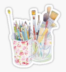 Art Tools: pencils and brushes Sticker